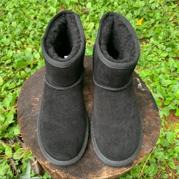 ZGR Classic Winter black suede snow ankle boots 7 - Picture 5 of 16